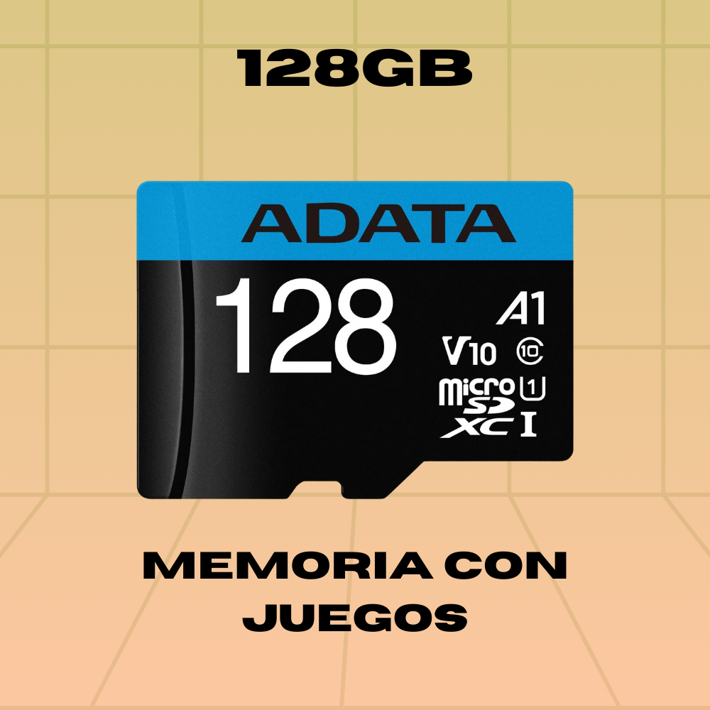 Micro SD 128GB+ JUEGOS Y ARCHIVOS